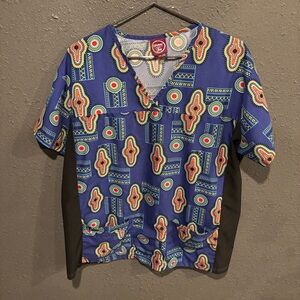 Women’s Divine Southwestern Design Scrub Top